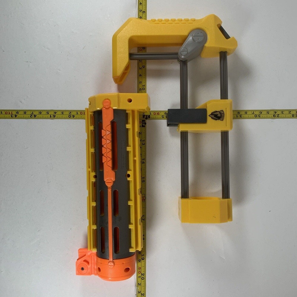 NERF N-STRIKE RECON CS-6 Barrel + Stock Yellow Front Attachment Extension Parts